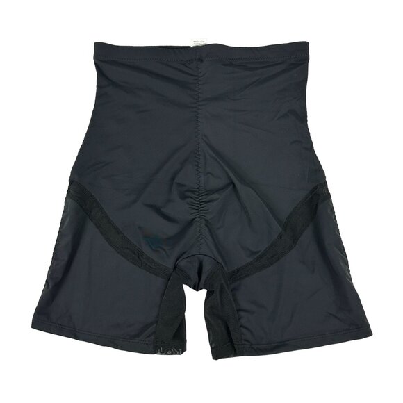 High-Waisted Black Shapewear Shorts - Breathable Nylon & Spandex Blend Size 2XL - Picture 2 of 3